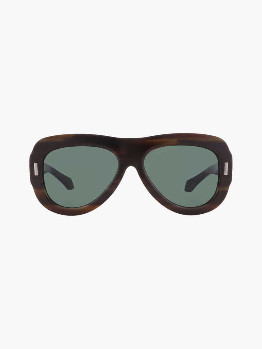 SALVATORE FERRAGAMO Green Oval Ladies Sunglasses (Arriving In Delhi) image 0