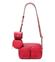 MICHAEL KORS  Jet Set Travel Medium Leather Messenger Bag - Bright Red image 0