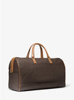 Michael Kors Bedford Travel Extra Large Striped Logo Bag - BROWN/ACORN image 1