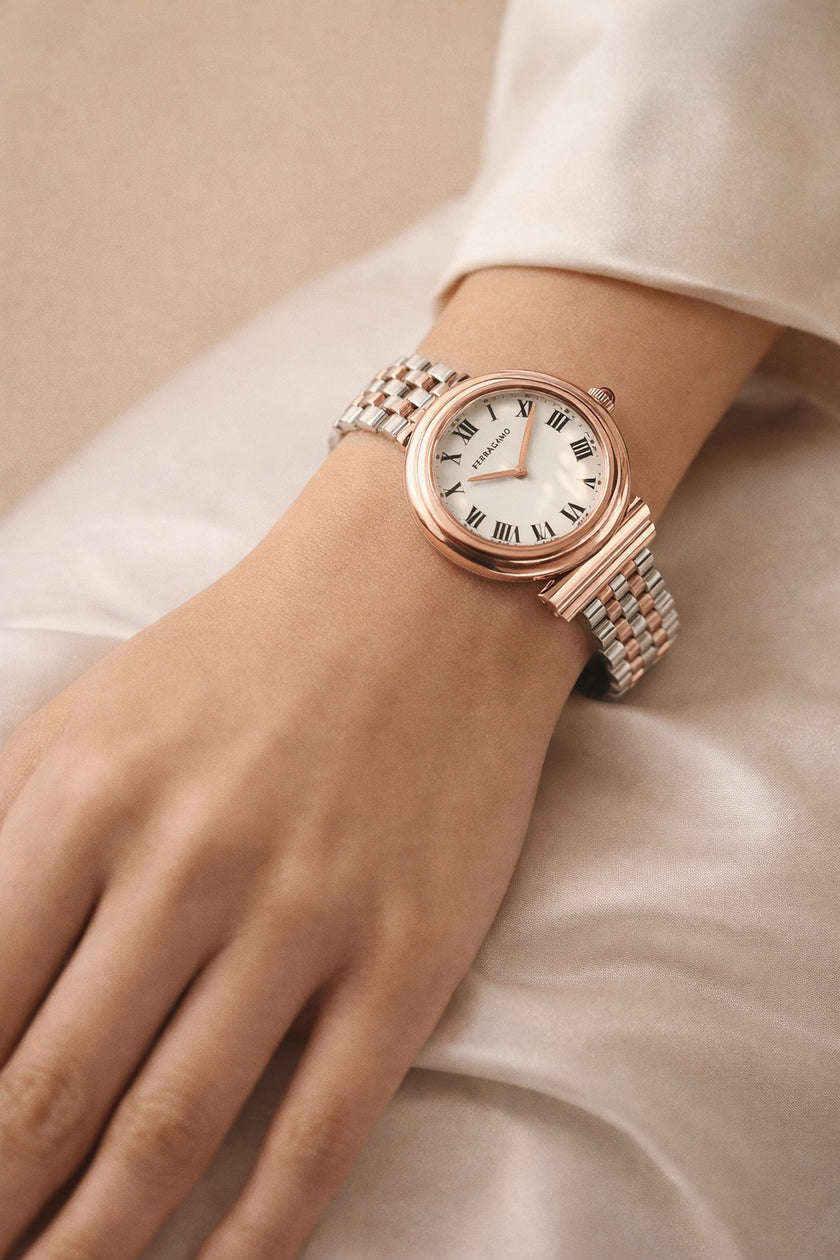 SALVATORE FERRAGAMO Gancini Quartz White Dial Ladies Watch image 0