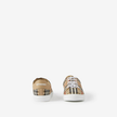 BURBERRY Check and Leather Sneakers image 0
