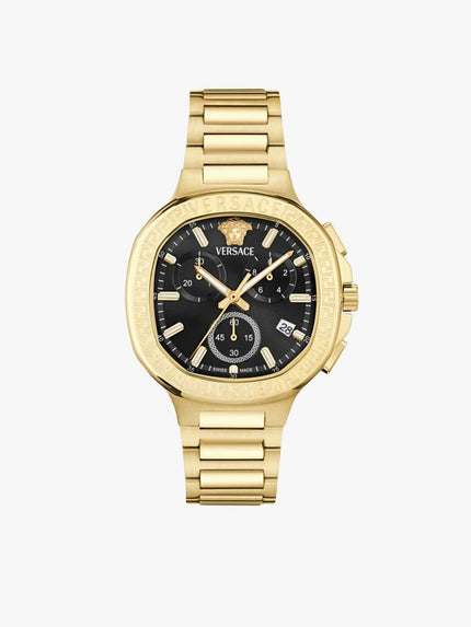 VERSACE V-Chrono Square IP Goldtone Stainless Steel Chronograph Watch/40MM image 0