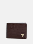 Guess Croc-Embossed Bifold Wallet - Brown image 0
