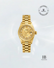 [Store Display] ROLEX Datejust Full Gold Champagne Roman Diamond 26 mm