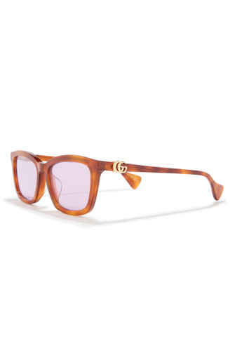 GUCCI 55mm Square Sunglasses - Havana Havana Violet image 0