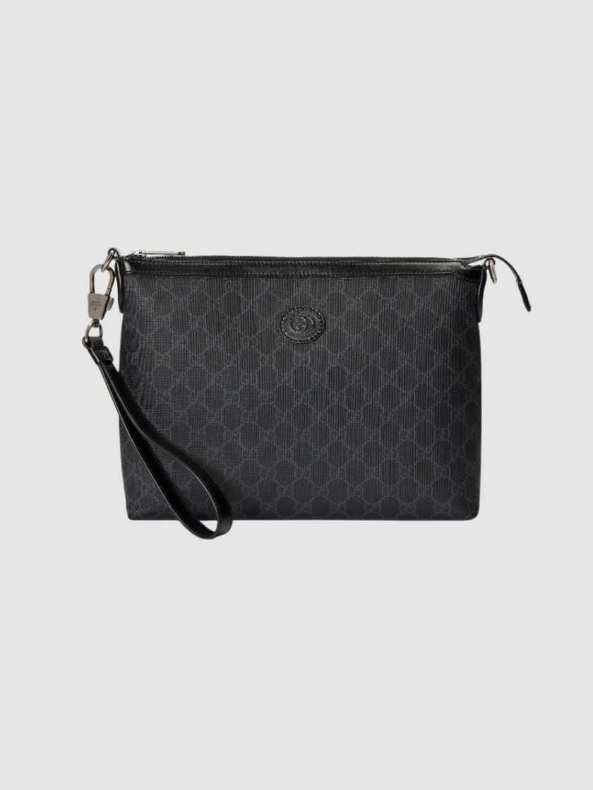 GUCCI Men's Messenger Bag Interlocking Black Supreme image 0