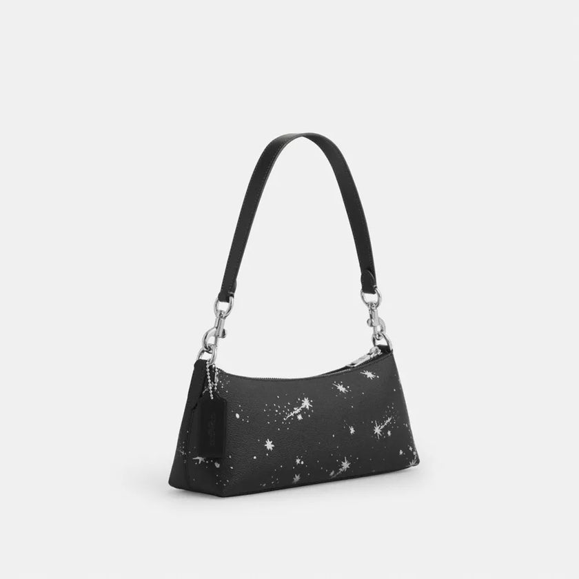 [ARRIVING] COACH Charlotte Shoulder Bag With Star Print - Silver/Black Multi image 2
