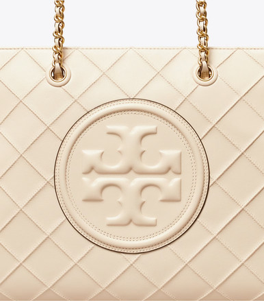 TORY BURCH Fleming Soft Chain Tote - New Cream image 2