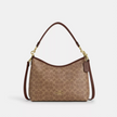 COACH Laurel Shoulder Bag In Signature Canvas - Gold/Tan/Brown image