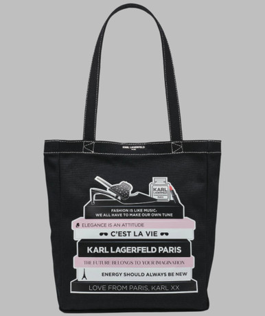 KARL LAGERFELD Cannes North South Tote - Black Combo image 2