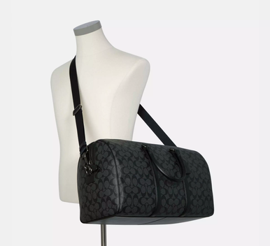 COACH Venturer Bag In Signature Canvas- Gunmetal/Charcoal/Black image 0