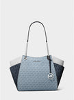 MICHAEL KORS Jet Set Large Color-Block Signature Logo Shoulder Bag image 0