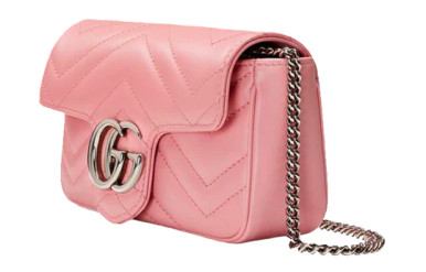 GUCCI Super Mini Gg Marmont In Quilted Leather Bag - Pink image 3