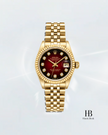 [Store Display] ROLEX Red Gradient Diamond Jubilee Bracelet Full Gold 26 mm