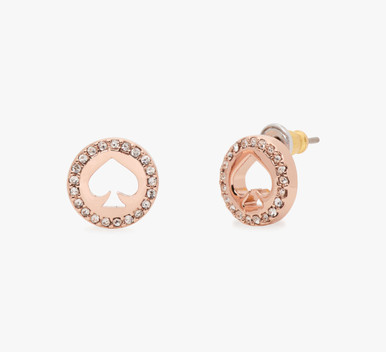 KATE SPADE  Spot The Spade Pave Halo Spade Studs image 1