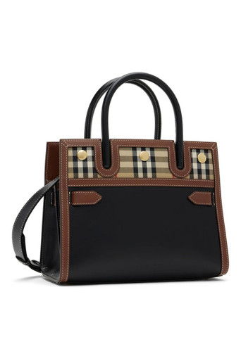 BURBERRY Black Mini Vintage Check Title Bag image 0