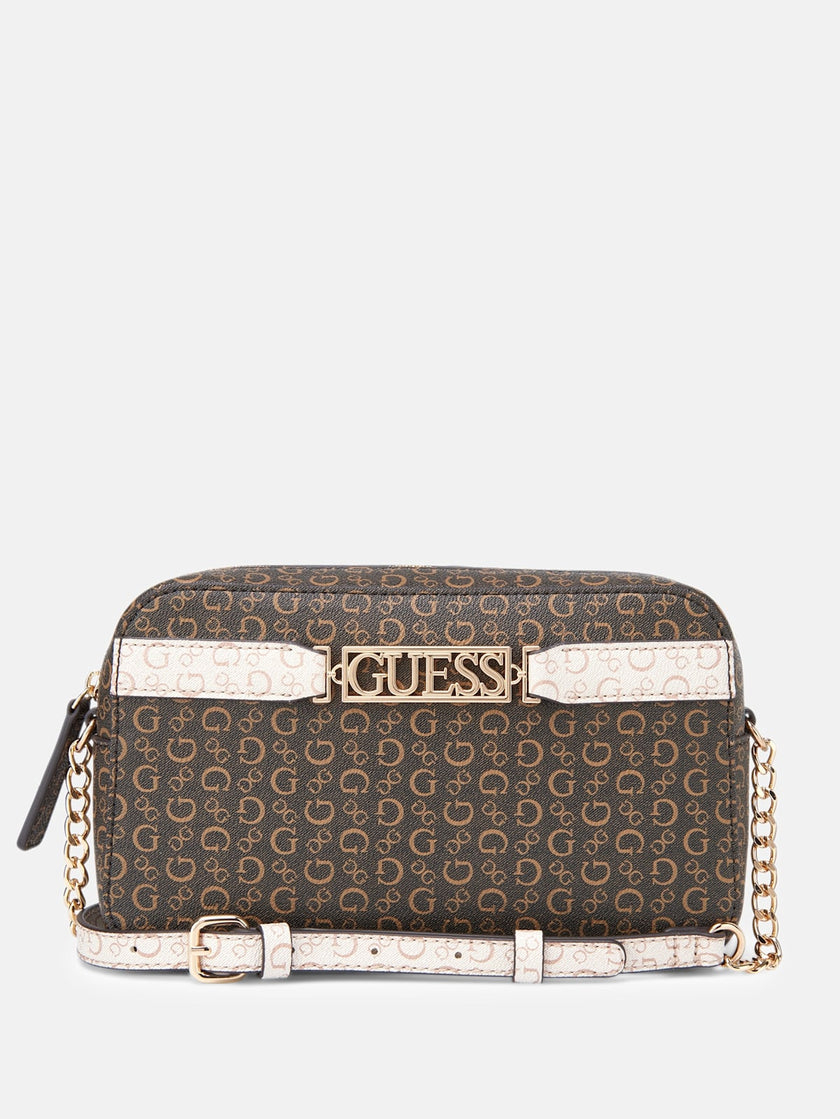 Guess Perrez Logo Crossbody - Brown image 0