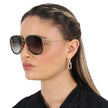 GUCCI Grey Gradient Pilot Unisex Sunglasses image 1
