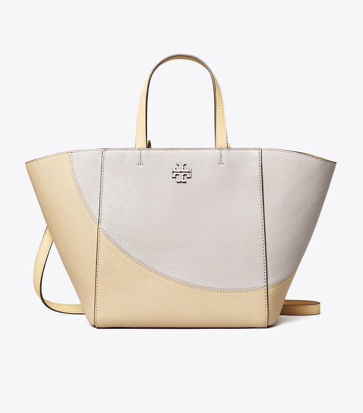 TORY BURCH Mcgraw Colorblock Carryall - Bay Gray Multi image 1