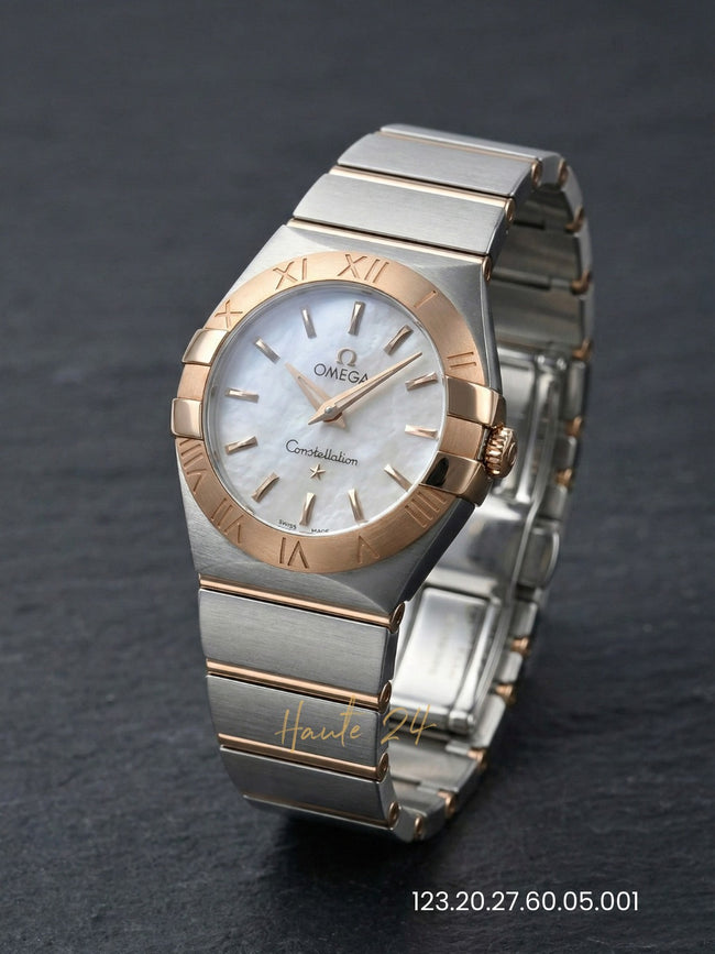 OMEGA Constellation Brushed Quartz Brand New 27 mm Women's White MOP Dial Ref : 123.20.27.60.05.001 image 0