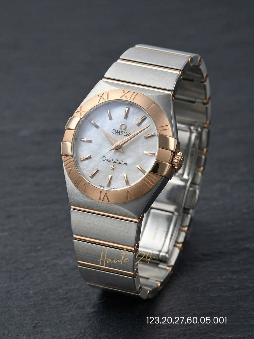 OMEGA Constellation Brushed Quartz Brand New 27 mm Women's White MOP Dial Ref : 123.20.27.60.05.001 image 0