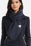 BURBERRY Woolen Checked Scarf - Blue image 0