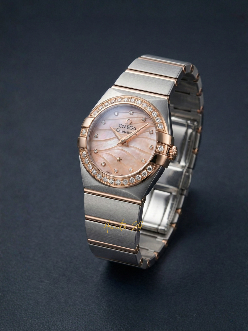 OMEGA Constellation Brushed Quartz MOP Red Gold Dial 24 mm Women's Watch  Ref :  123.25.24.60.57.002 image 0