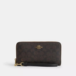 COACH Long Zip Around Wallet In Signature Canvas image 2