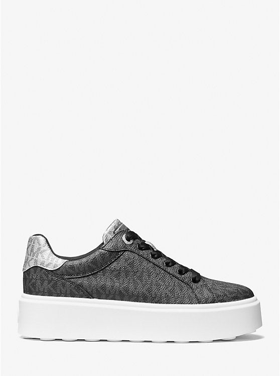 MICHAEL KORS Romey Metallic Two-Tone Signature Logo Platform Sneaker image 2