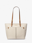 [AT DELHI] MICHAEL KORS  Jet Set Medium Logo Pocket Tote Bag - Vanilla image 2