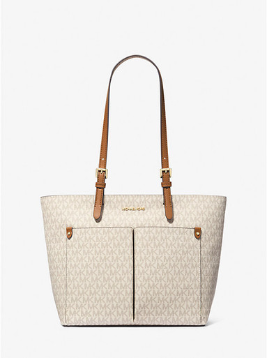 [AT DELHI] MICHAEL KORS  Jet Set Medium Logo Pocket Tote Bag - Vanilla image 2