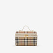 BURBERRY Check Vanity Bag - Beige