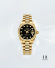 [Store Display] Rolex Datejust Black Diamond Full Gold Presidential 31MM