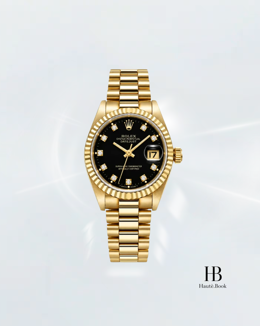 [Store Display] Rolex Datejust Black Diamond Full Gold Presidential 31MM