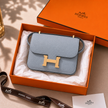 [ARRIVING IN INDIA] HERMES Constance Mirror 19 Gris Pantin Epsom Brushed Champagne Gold Hardware Stamp K