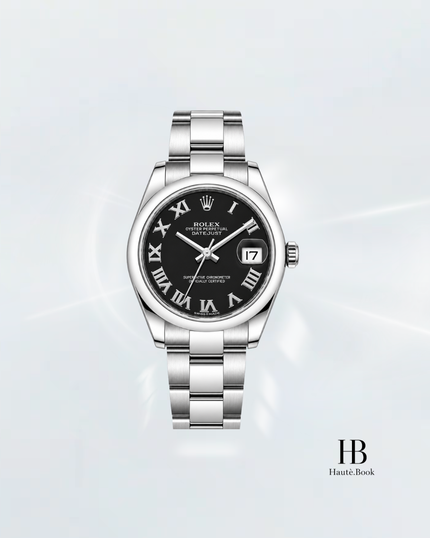 [Store Display] Rolex Datejust Black Roman Oyster Stainless Steel 31 mm