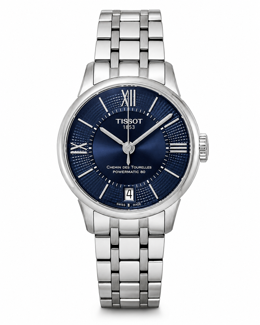 TISSOT Chemin Des Tourelles Automatic Blue Dial Ladies Watch