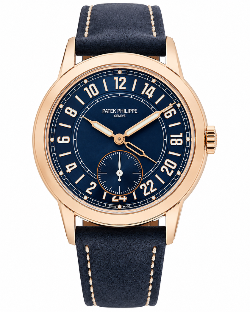 PATEK PHILIPPE Calatrava Travel Time Automatic Blue Dial 42MM