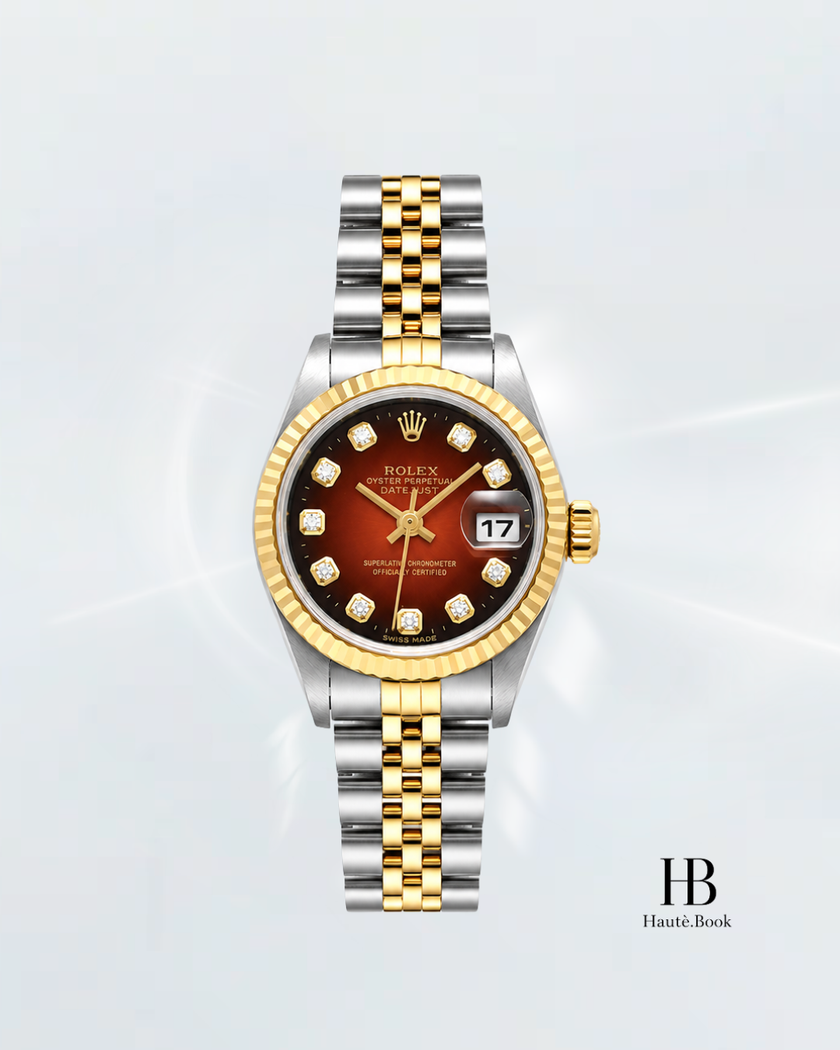 [Store Display] ROLEX Datejust Cherry Gradient Diamond Yellow Gold Stainless Steel 26 mm