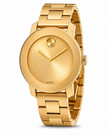 Movado Bold Champagne Dial Yellow Gold Ion-pated Ladies Watch