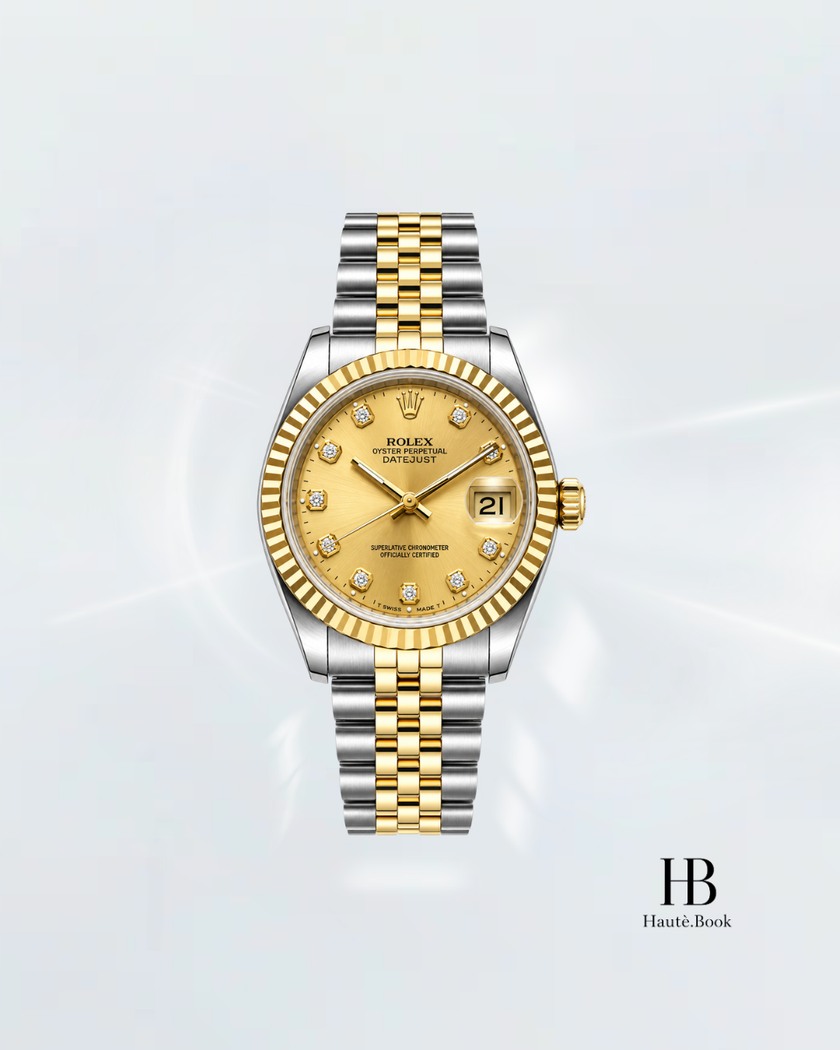[Store Display] ROLEX Datejust Champagne Diamond Jubilee Yellow Gold Stainless Steel 31 mm
