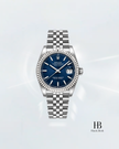 [Store Display] Rolex Datejust Blue Jubilee White Gold Stainless Steel 31 mm