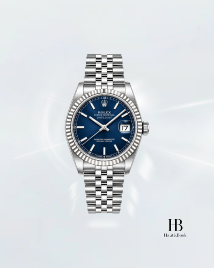 [Store Display] Rolex Datejust Blue Jubilee White Gold Stainless Steel 31 mm