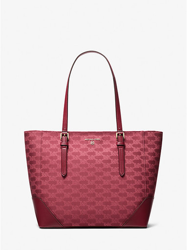 [ARRIVING] MICHAEL KORS Aria Large Signature Logo Jacquard Tote Bag image 2