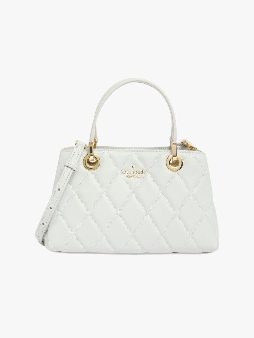 KATE SPADE Carey Small Quilted Sullivan Satchel Bag - Stone Path image 0