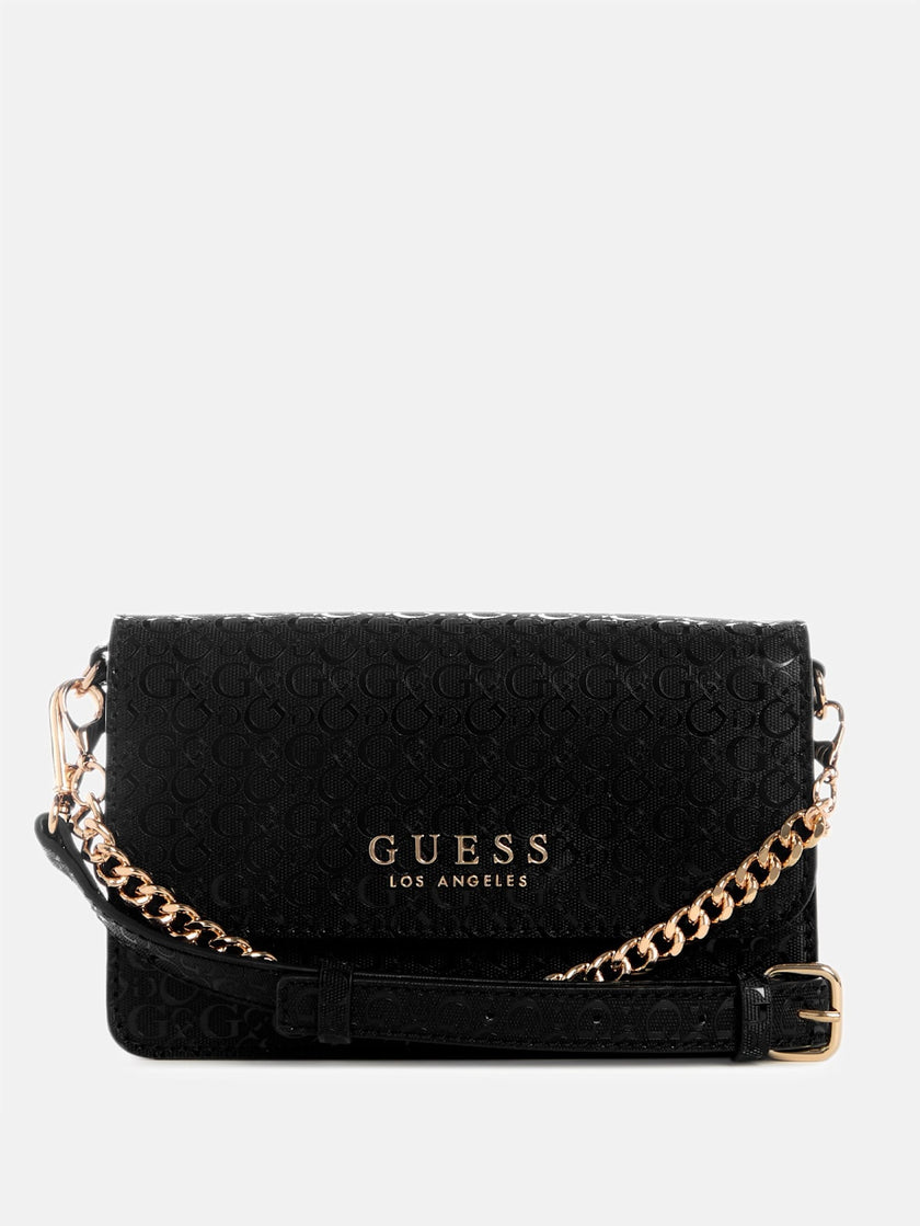 Guess Indira Logo Shine Crossbody - Black image 0