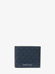 [AT DELHI]  MICHAEL KORS  Cooper Logo Billfold Wallet With Passcase - Admrl/PLBlue image 1