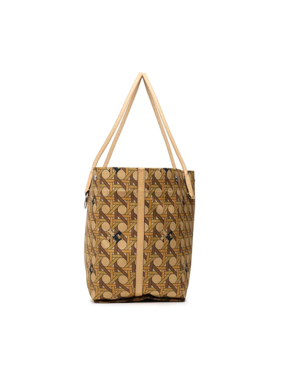 [AT DELHI] TORY BURCH Canvas Basketweave Tote Bag image 2