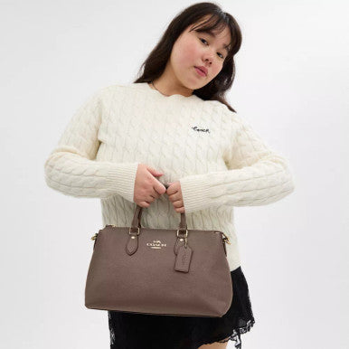 COACH Georgia Satchel Bag - Gold/Dark Stone image 0