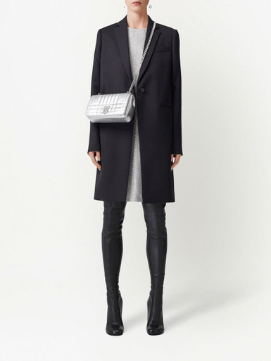 BURBERRY Small Quilted Lola Bag In Metallic Leather image 0